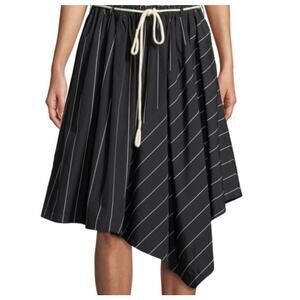 Vince size large black & white shirt asymmetrical hem